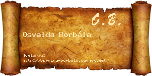 Osvalda Borbála névjegykártya